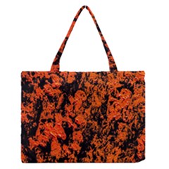 Abstract Orange Background Medium Zipper Tote Bag