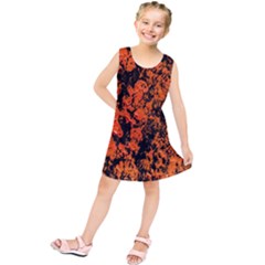 Abstract Orange Background Kids  Tunic Dress