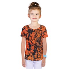 Abstract Orange Background Kids  One Piece Tee