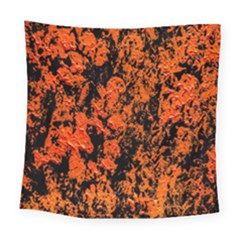 Abstract Orange Background Square Tapestry (Large)