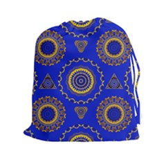 Abstract Mandala Seamless Pattern Drawstring Pouches (xxl) by Nexatart