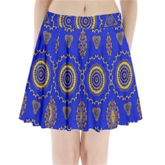 Abstract Mandala Seamless Pattern Pleated Mini Skirt