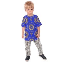 Abstract Mandala Seamless Pattern Kids  Raglan Tee