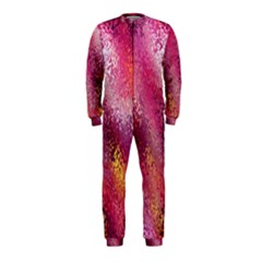 Red Seamless Abstract Background Onepiece Jumpsuit (kids)