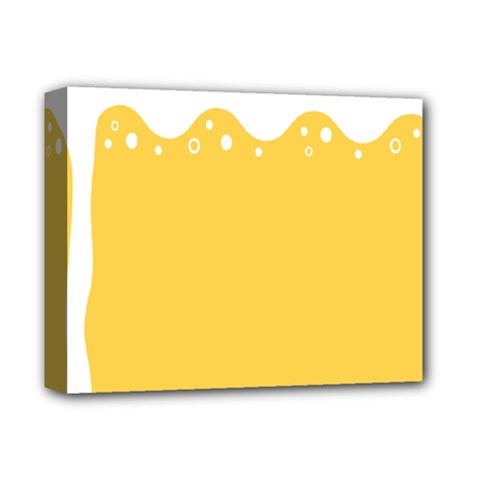 Beer Foam Yellow White Deluxe Canvas 14  X 11  by Mariart