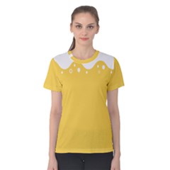 Beer Foam Yellow White Women s Cotton Tee