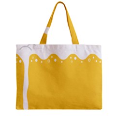 Beer Foam Yellow White Zipper Mini Tote Bag by Mariart