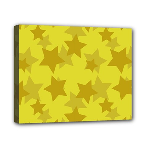 Yellow Star Canvas 10  X 8  by Mariart