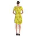 Yellow Star Short Sleeve V-neck Flare Dress View2