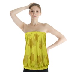 Yellow Star Strapless Top