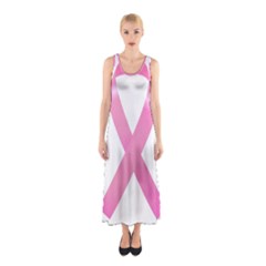 Breast Cancer Ribbon Pink Sleeveless Maxi Dress by Mariart