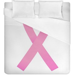 Breast Cancer Ribbon Pink Duvet Cover (king Size) by Mariart