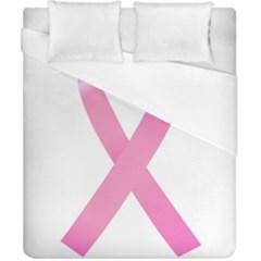 Breast Cancer Ribbon Pink Duvet Cover (california King Size) by Mariart