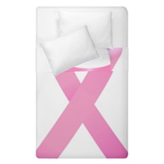 Breast Cancer Ribbon Pink Duvet Cover Double Side (single Size) by Mariart