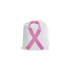 Breast Cancer Ribbon Pink Drawstring Pouches (xs) 