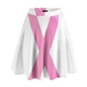 Breast Cancer Ribbon Pink High Waist Skirt View1