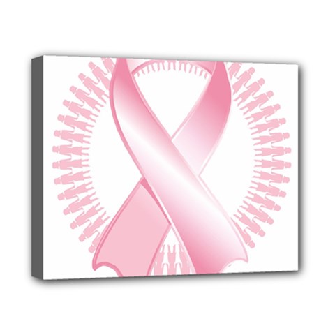 Breast Cancer Ribbon Pink Girl Women Canvas 10  X 8  by Mariart