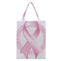 Breast Cancer Ribbon Pink Girl Women Classic Tote Bag