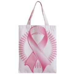 Breast Cancer Ribbon Pink Girl Women Zipper Classic Tote Bag by Mariart