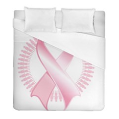 Breast Cancer Ribbon Pink Girl Women Duvet Cover (full/ Double Size) by Mariart