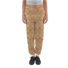 Chess Dark Wood Seamless Women s Jogger Sweatpants by Mariart