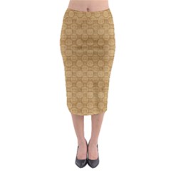 Chess Dark Wood Seamless Midi Pencil Skirt by Mariart