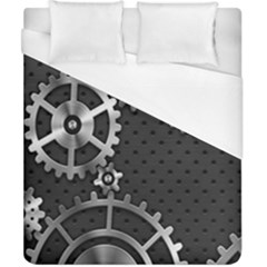 Chain Iron Polka Dot Black Silver Duvet Cover (california King Size) by Mariart