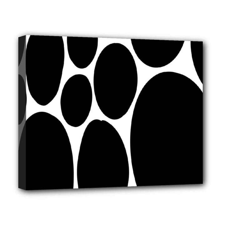 Dalmatian Black Spot Stone Deluxe Canvas 20  x 16  