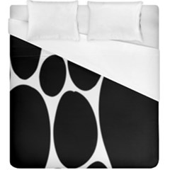 Dalmatian Black Spot Stone Duvet Cover (king Size) by Mariart