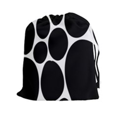 Dalmatian Black Spot Stone Drawstring Pouches (xxl) by Mariart