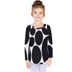 Dalmatian Black Spot Stone Kids  Long Sleeve Tee