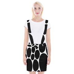 Dalmatian Black Spot Stone Suspender Skirt by Mariart