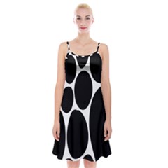 Dalmatian Black Spot Stone Spaghetti Strap Velvet Dress by Mariart