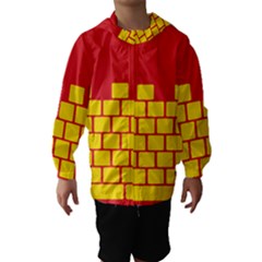 Firewall Bridge Signal Yellow Red Hooded Wind Breaker (kids) by Mariart