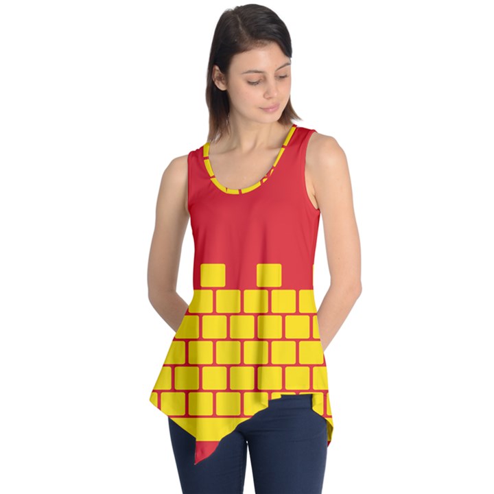 Firewall Bridge Signal Yellow Red Sleeveless Tunic