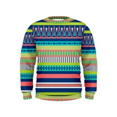 Aztec Triangle Chevron Wave Plaid Circle Color Rainbow Kids  Sweatshirt by Mariart