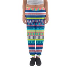 Aztec Triangle Chevron Wave Plaid Circle Color Rainbow Women s Jogger Sweatpants by Mariart