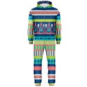 Aztec Triangle Chevron Wave Plaid Circle Color Rainbow Hooded Jumpsuit (Men)  View1