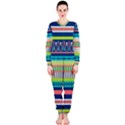 Aztec Triangle Chevron Wave Plaid Circle Color Rainbow OnePiece Jumpsuit (Ladies)  View1