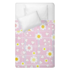 Flower Floral Sunflower Pink Yellow Duvet Cover Double Side (single Size)