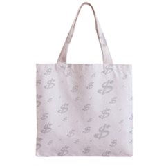 Dollar Sign Transparent Zipper Grocery Tote Bag by Mariart