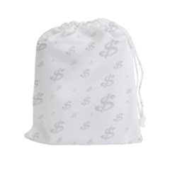 Dollar Sign Transparent Drawstring Pouches (xxl) by Mariart