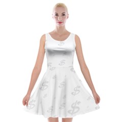 Dollar Sign Transparent Velvet Skater Dress by Mariart