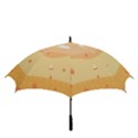 Dragonfly Leaf Orange Golf Umbrellas View3