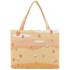 Dragonfly Leaf Orange Mini Tote Bag by Mariart