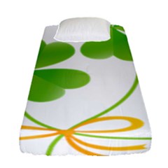 Flower Floralleaf Green Reboon Fitted Sheet (single Size) by Mariart