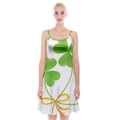 Flower Floralleaf Green Reboon Spaghetti Strap Velvet Dress