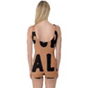 For Sale Sign Black Brown One Piece Boyleg Swimsuit View2