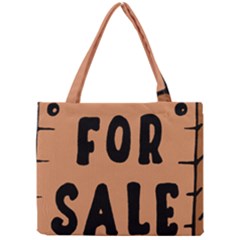 For Sale Sign Black Brown Mini Tote Bag by Mariart