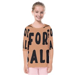 For Sale Sign Black Brown Kids  Quarter Sleeve Raglan Tee